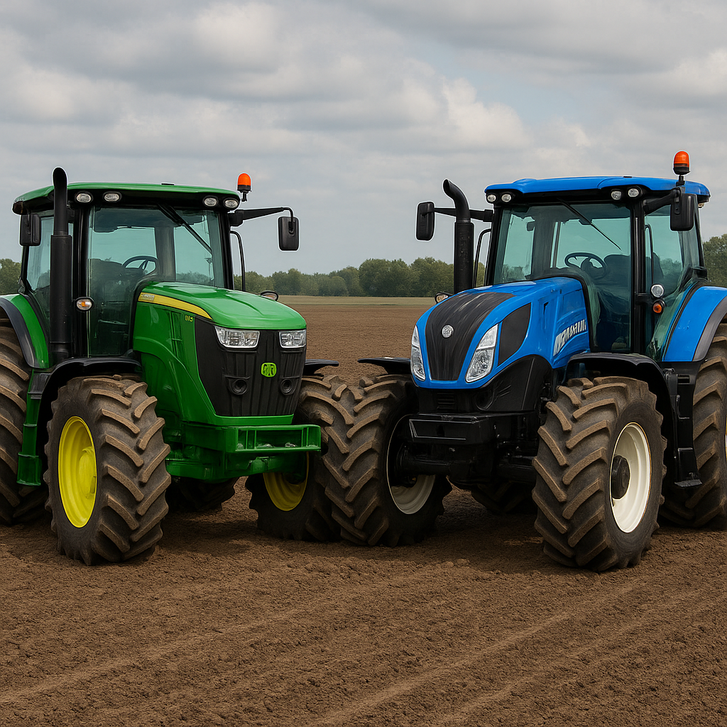 Comparaison entre tracteurs John Deere et New Holland